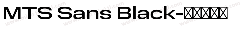 MTS Sans Black字体转换